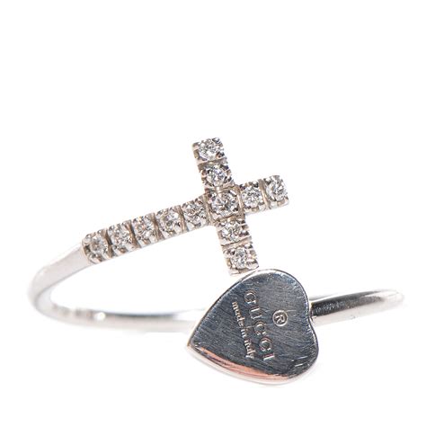 gucci ring cross and heart